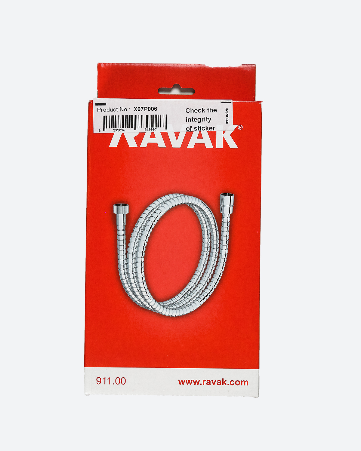 Душевой шланг Ravak 150 см 911.00 с оплеткой из нержавеющей стали