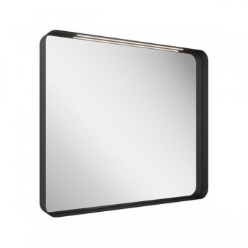 Зеркало STRIP I 800x700 черное с подсветкой
